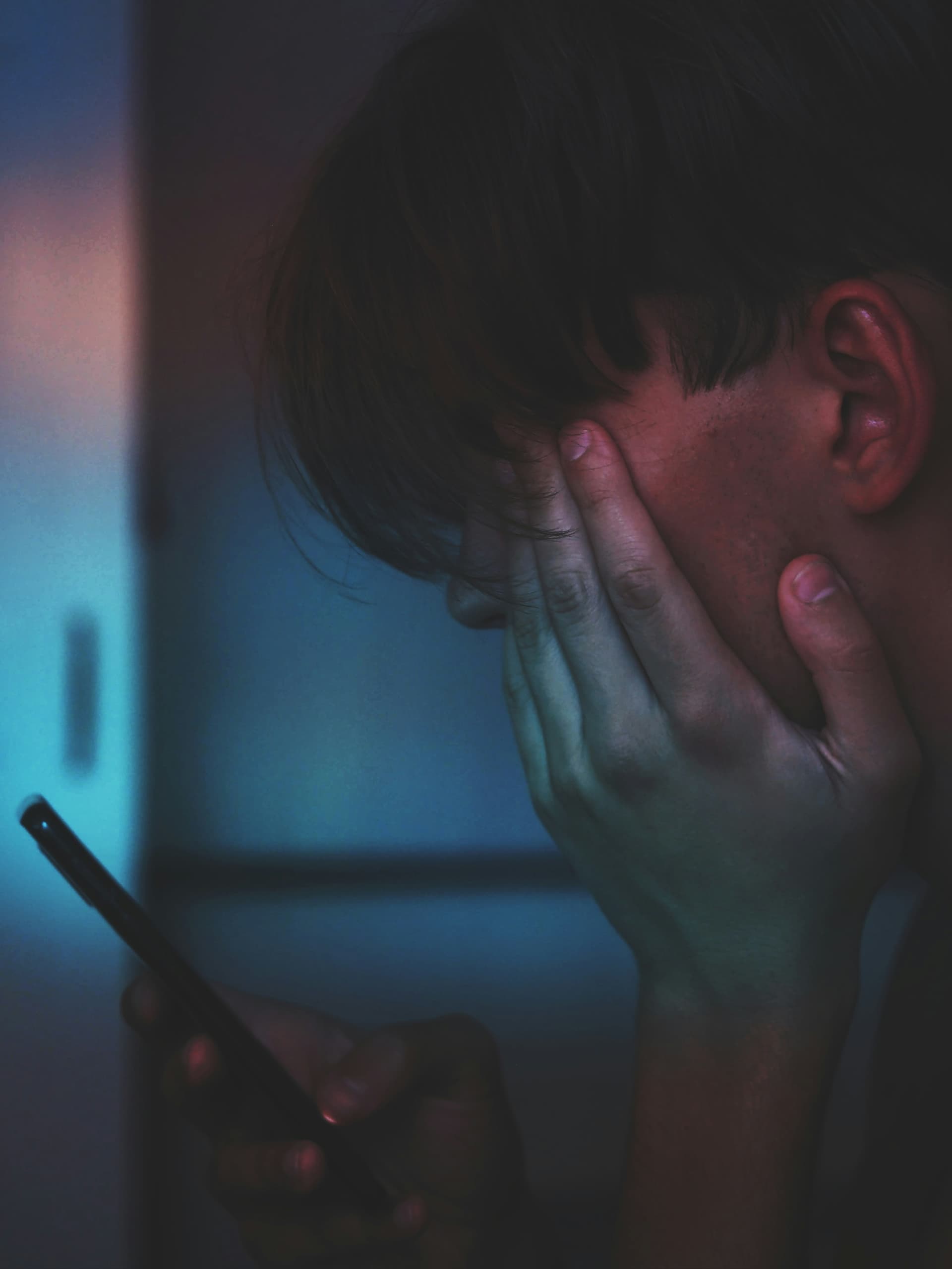 Illustration of a confused person looking at their phone